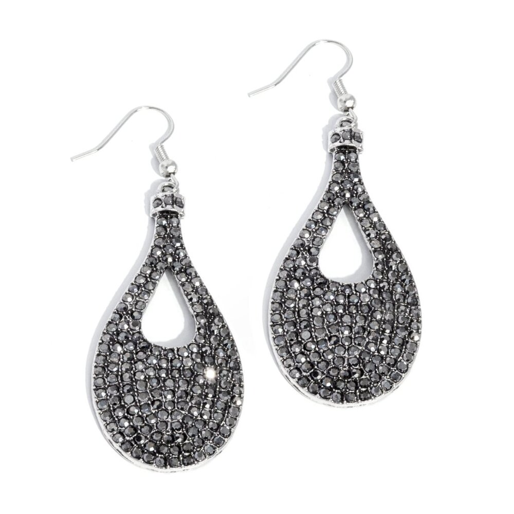Teardrop Tremolo - Silver Earrings - Picture 2 of 2